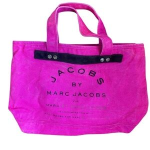 JACOBS by Marc Jacobs for Marc by Marc Jacobs Hot Pink Canvas Tote Bag Purse